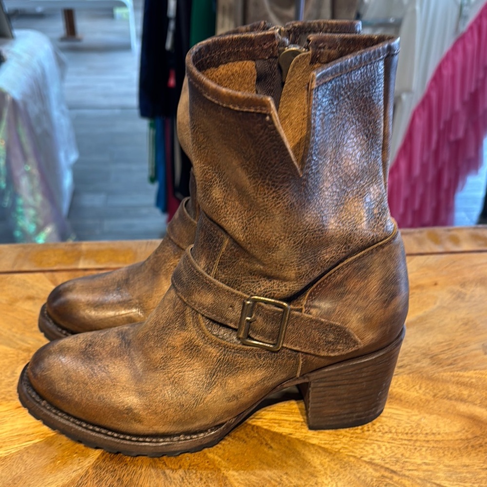 Brown Leather Ankle Boots